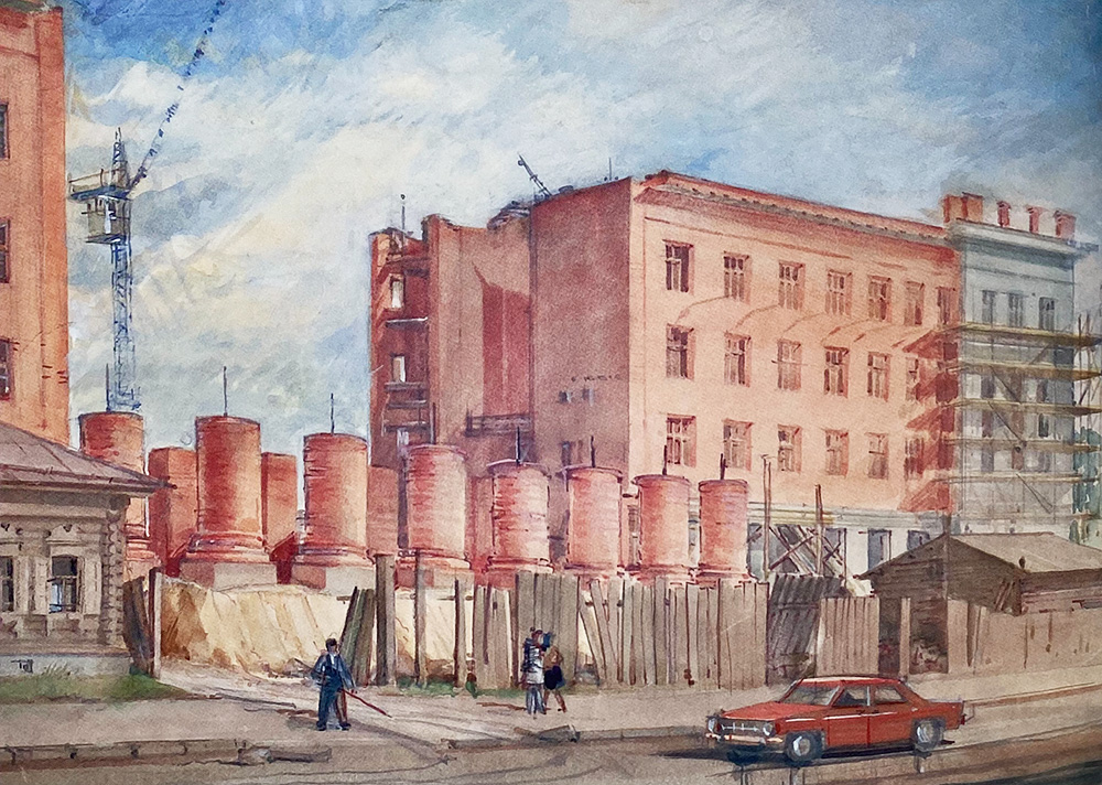 В.А. Касаткин. Строительство Совнархоза (Красный проспект, 82) В.А. Касаткин. Строительство Совнархоза (Красный проспект, 82)